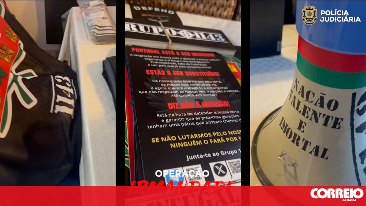 Weapons, Nazi flags and propaganda: what the PJ (Judicial Police) seized in the major operation against group 1143