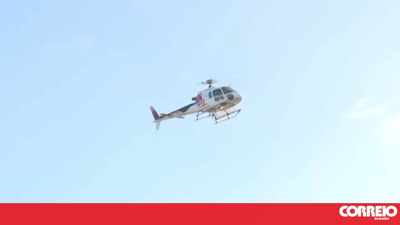 Helicopter flies over Leiria stadium to assess damage