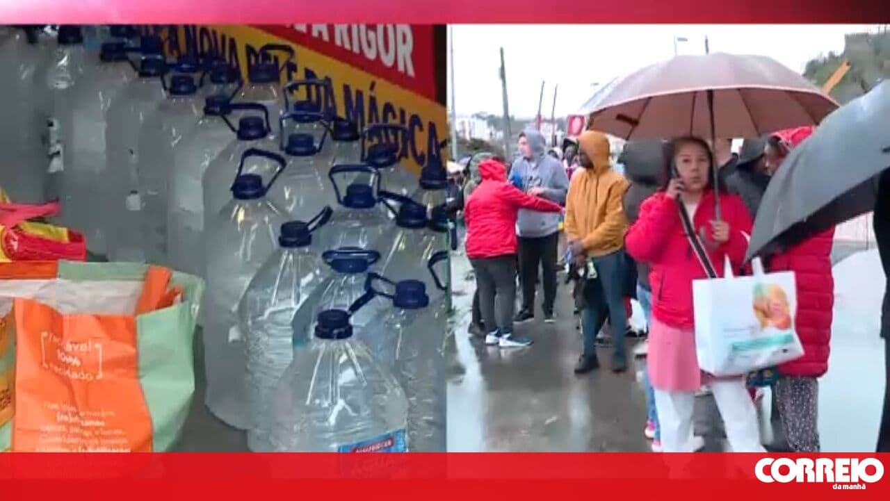 Long queues at Leiria stadium as residents seek basic necessities