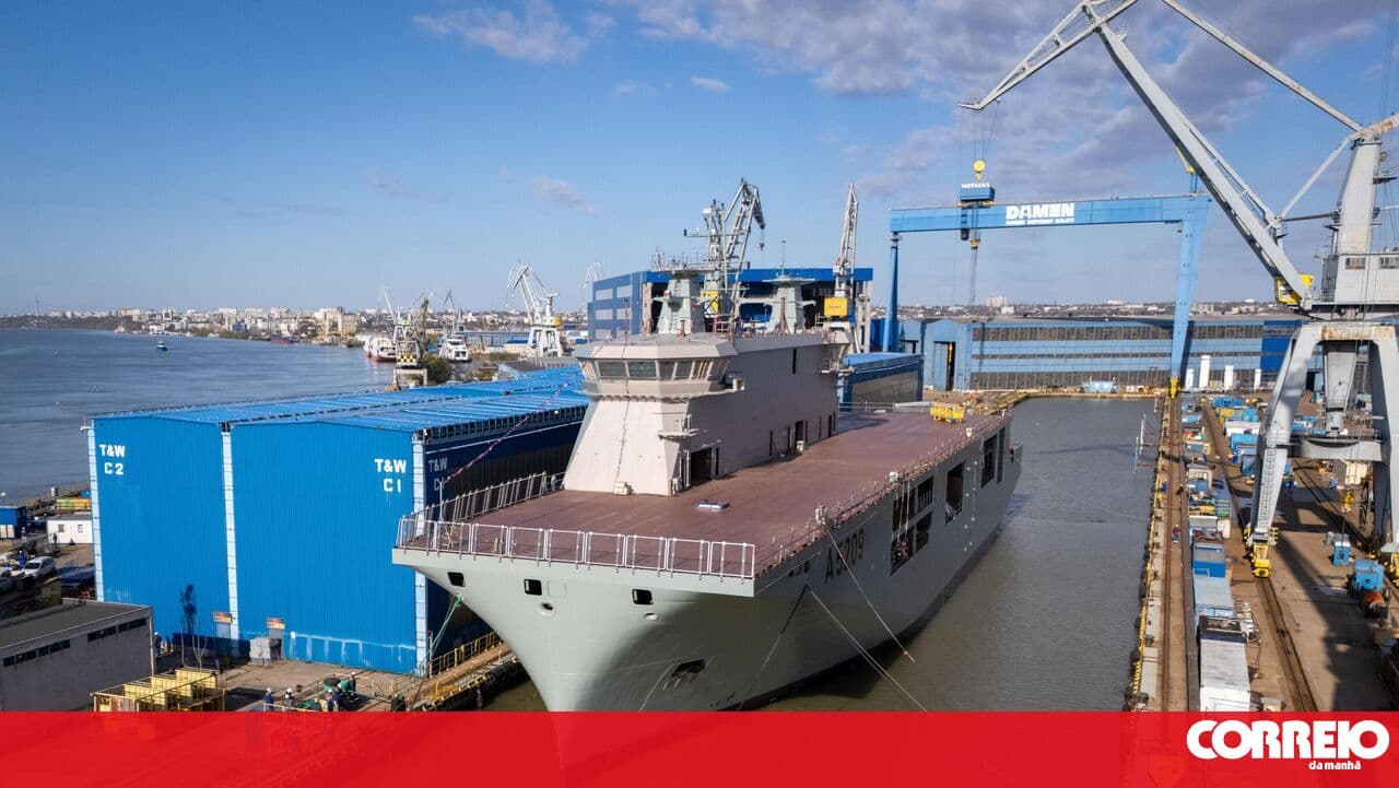 Navy drone carrier put to float for the first time