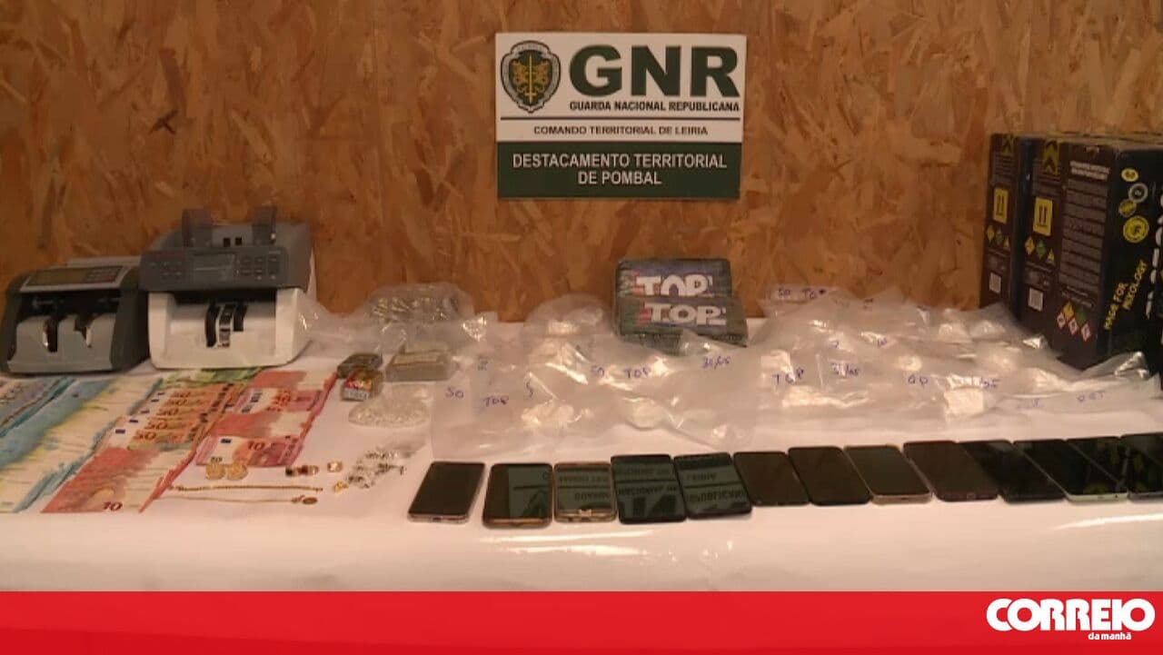 GNR of Pombal arrests four suspects in possession of 20,000 doses of cocaine and hashish