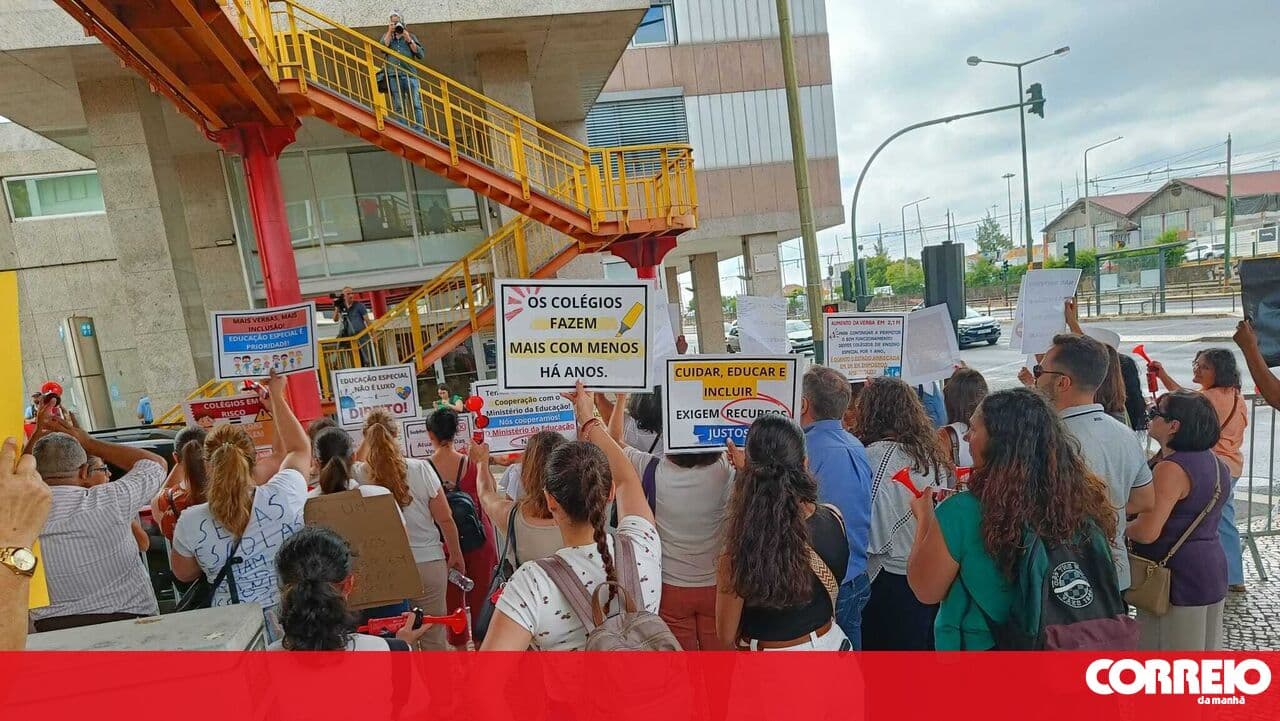 More than fifty people protest to demand funding for special education schools