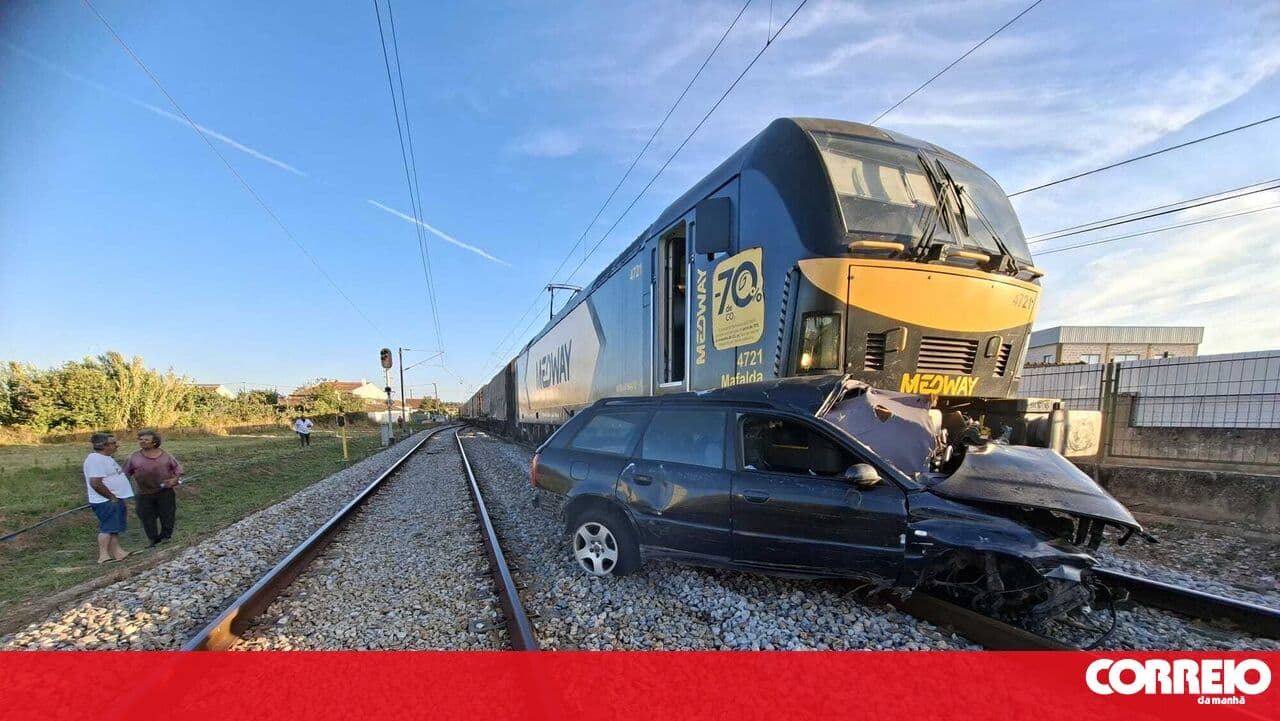 Escapes with minor injuries after collision with train in Salvaterra de Magos