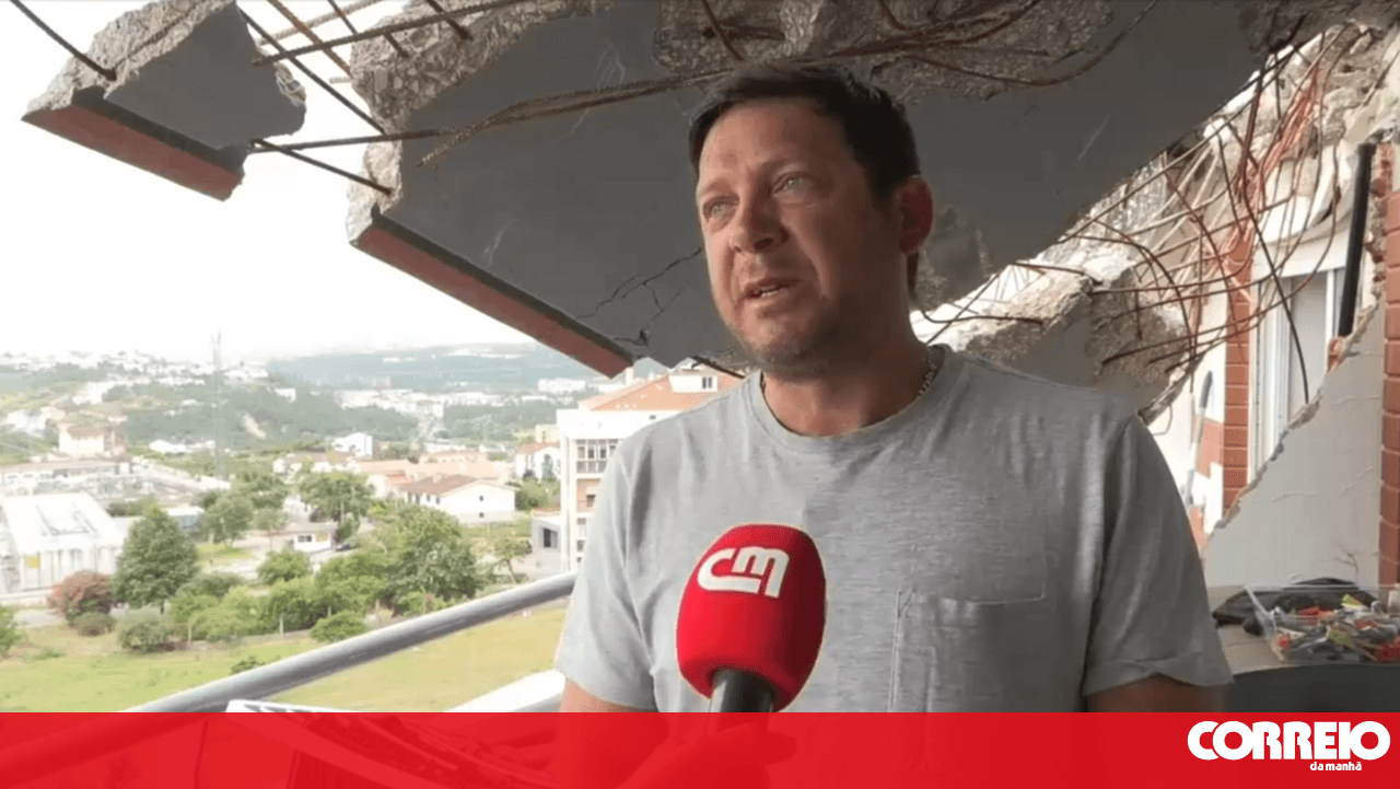 Crane toppled and caused damage to a building with 30 residents during the passage of storm ‘Kristin’ in Leiria