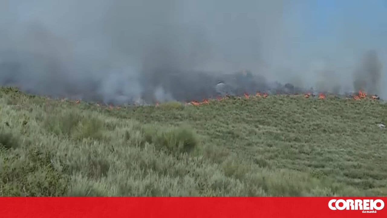 Fire breaks out in scrubland in Vila Verde