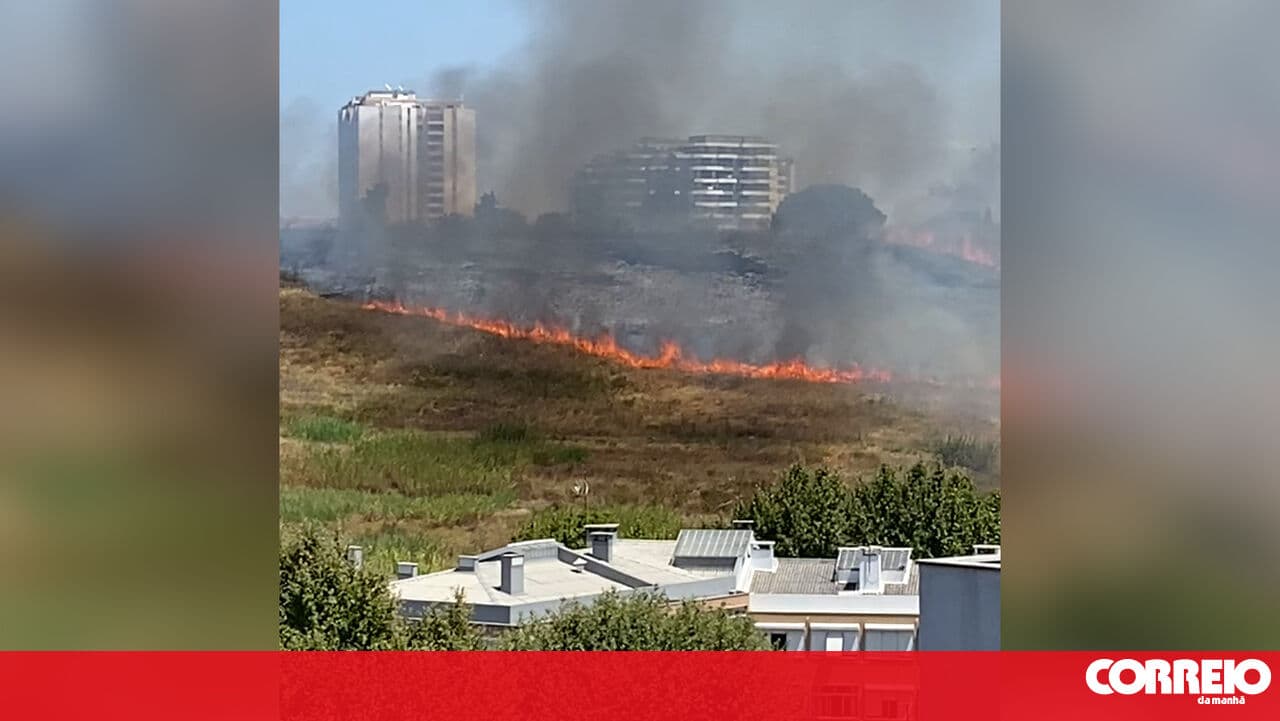 Fire breaks out in scrubland area in Linda-a-Velha, Oeiras