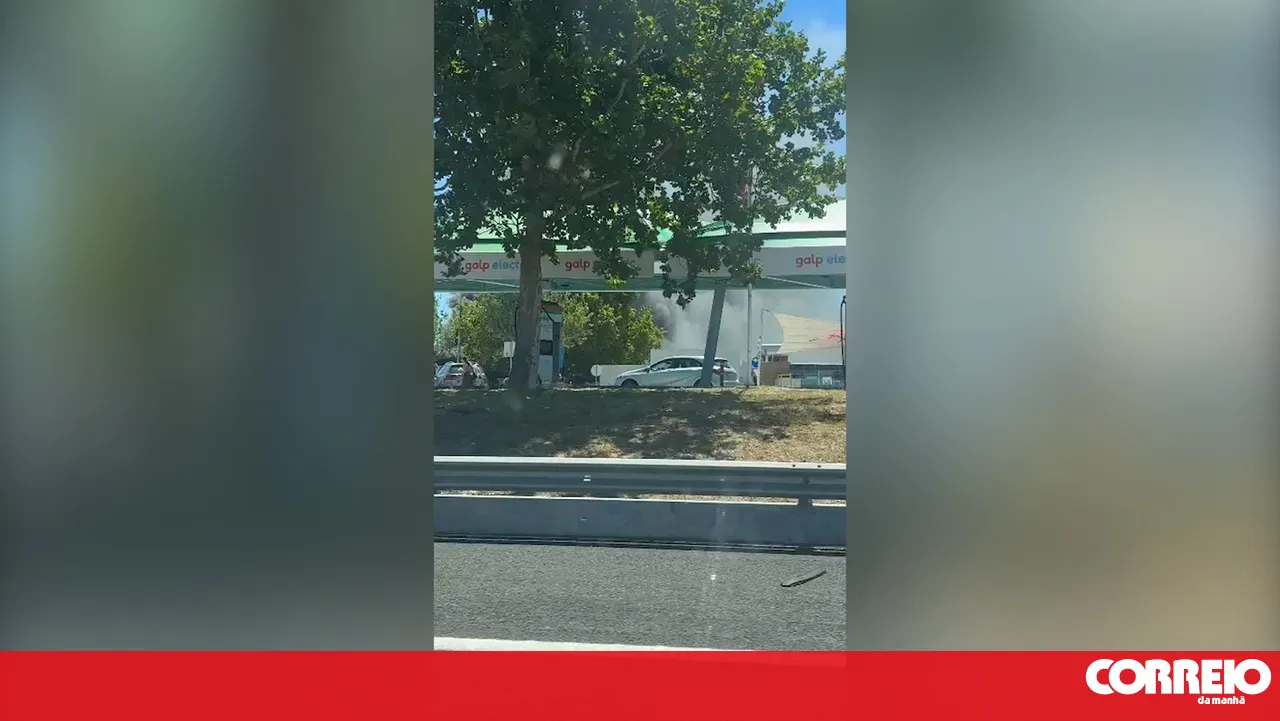 Fire breaks out in truck at A1 service area in Aveiras de Cima