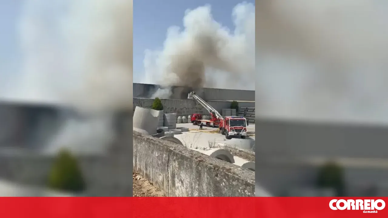 Fire breaks out at construction company in Coimbrões