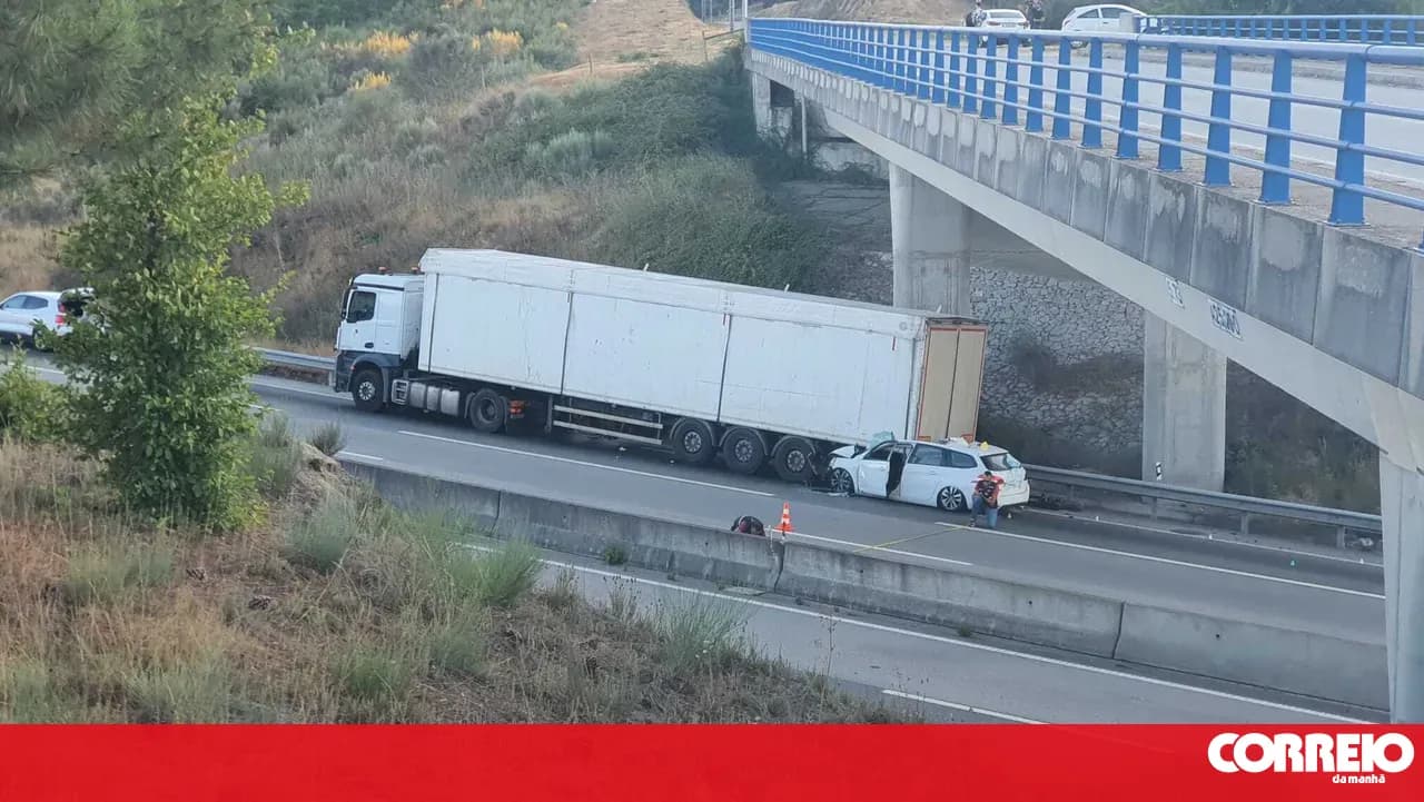 Man dies in collision between car and truck on the A25 in Guarda