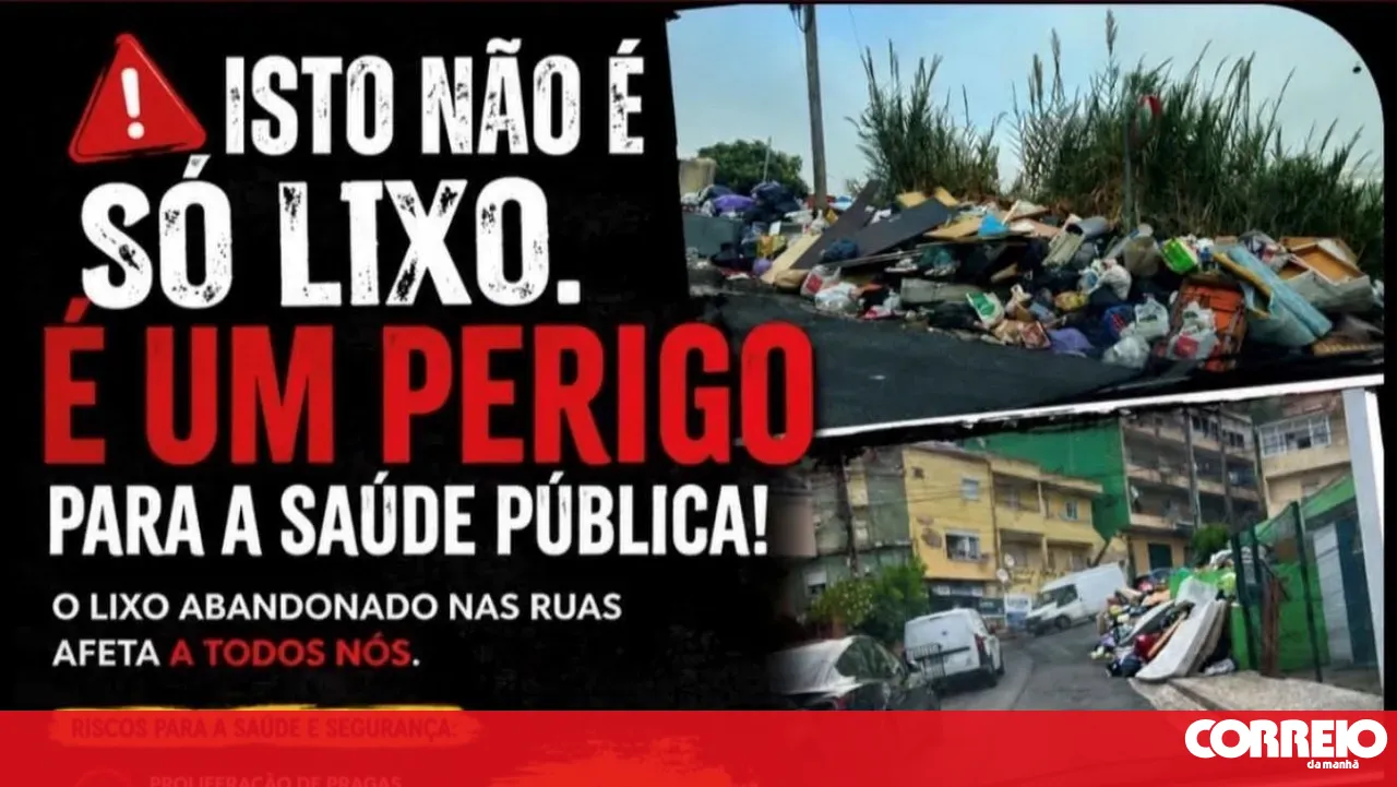 Residents outraged by rubbish scattered on the streets in the Bairro da Serra da Luz