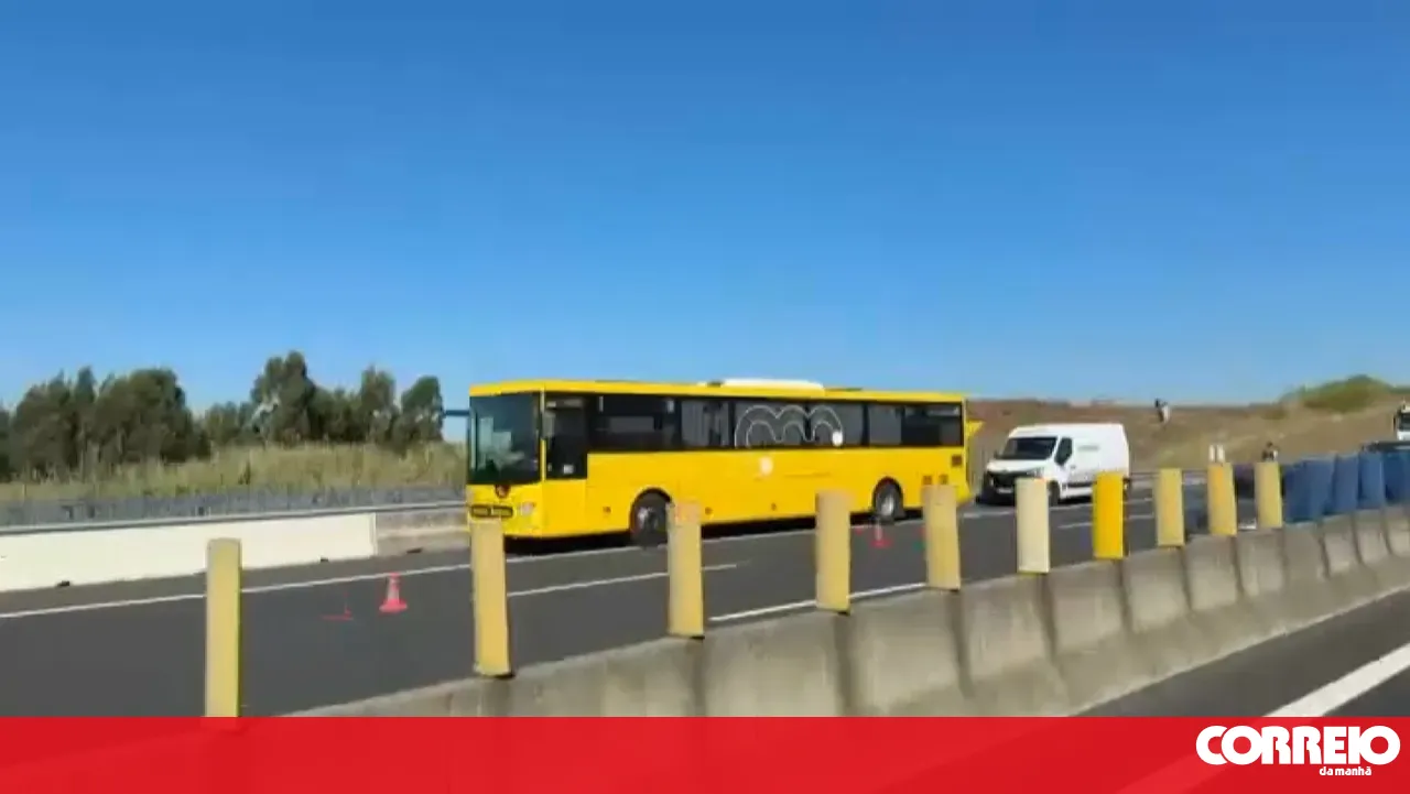 Collision between truck and bus leaves 10 injured on the A8 in Loures