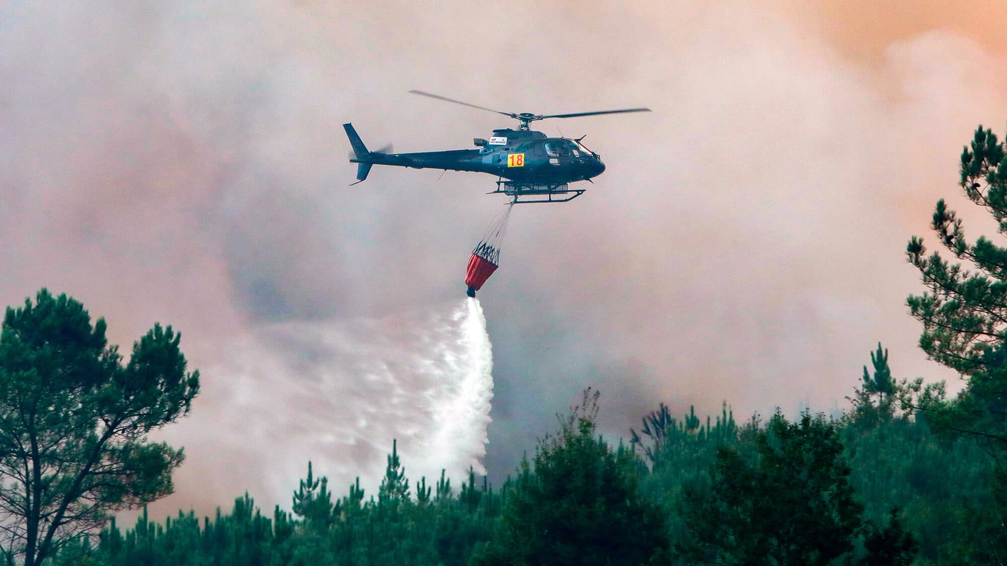 One of the firefighting helicopters will only fly on July 16