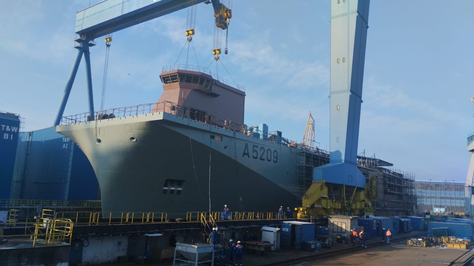 Company installing communications on Navy 'drone carrier' strengthens leadership
