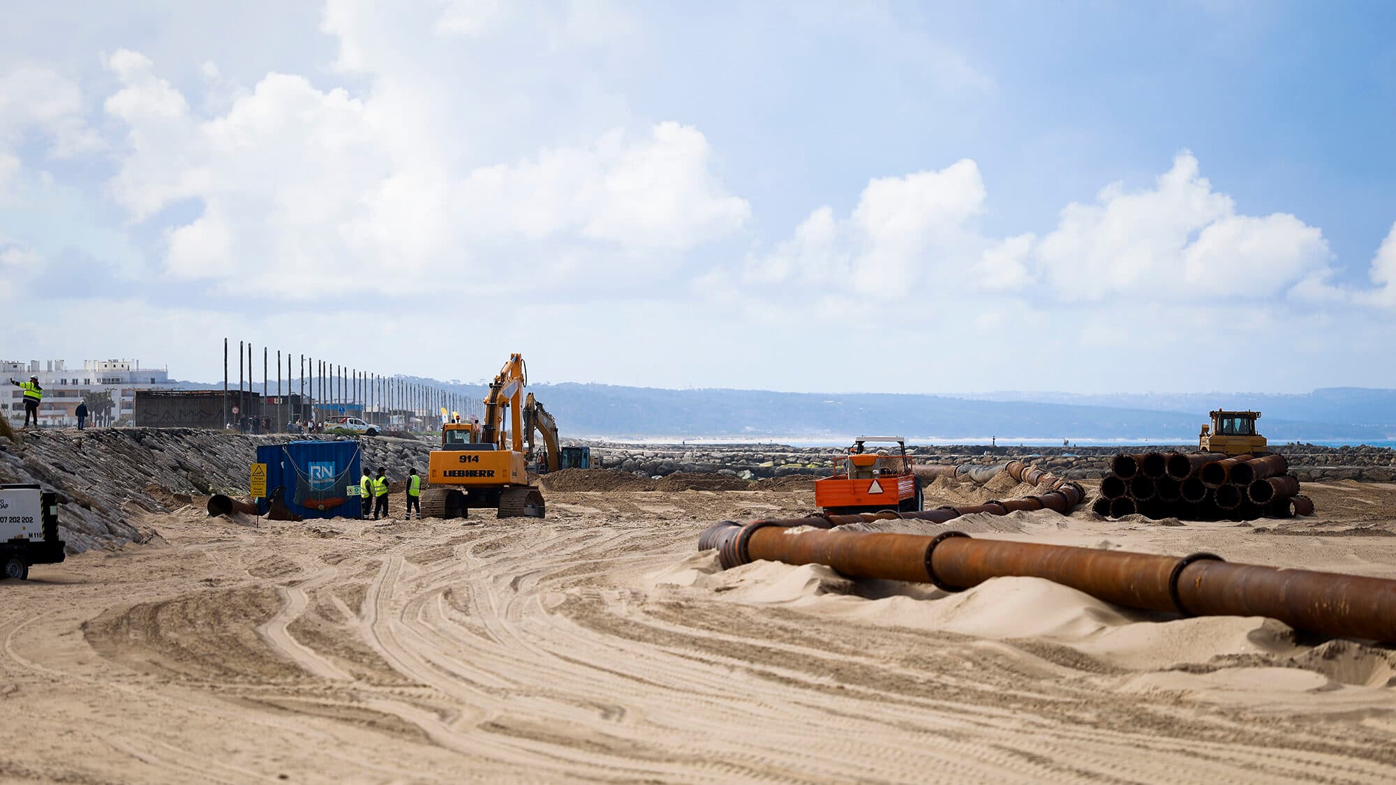 Urgent beach repair works near completion