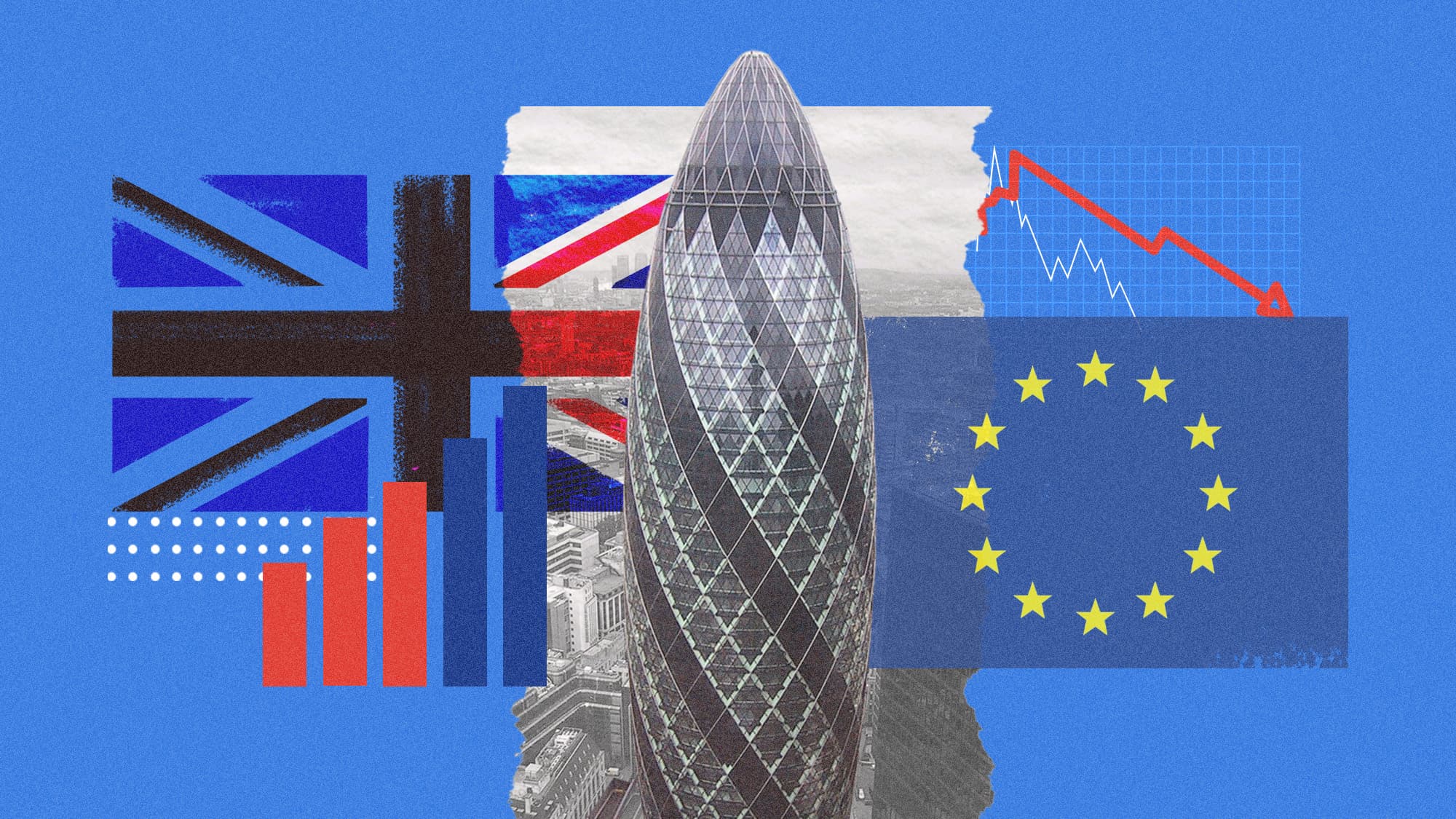 Brexit. The 'Footsie' recovered, but the 'City' shrank and the 'Pound' lost ground