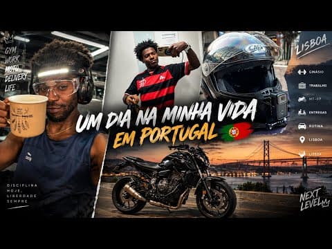 UM DIA NA MINHA VIDA EM PORTUGAL 🇵🇹 | Trabalho, Ginásio, MT-07 e Entregas em Lisboa