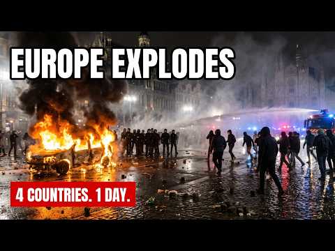 EUROPE EXPLODES: Cars Burn in Paris as Milan Lisbon Brussels and Tirana Erupt the Same Day