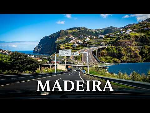 Madeira Coastal Drive 🌊 4K | Gaula to Santa Cruz | Portugal 🇵🇹