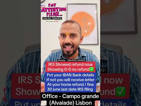 IRS Showed refund now Showing 0-0 no refund✅ ®Live Portugal By Harry | Advocate Harry |Portugal news