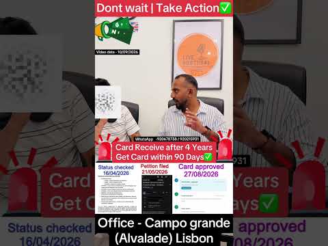 Card Receive after 4 Years Get Card within 90 Days✅ ®Live Portugal By Harry | Advocate | Portugal