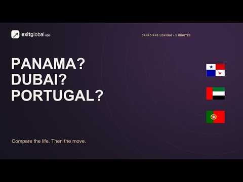 Panama, Dubai or Portugal? Comparing Options for Wealthy Canadians