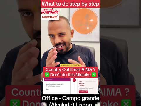 Country Out Email AIMA ?step by step | dont do this mistake | ®Live Portugal By Harry |portugal news