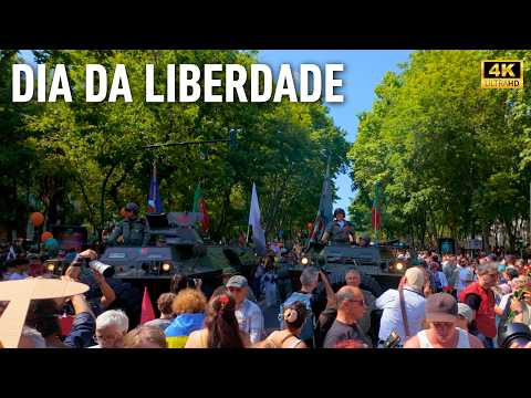 Lisbon 🌹 Dia da Liberdade 2026 | Carnation Revolution Parade | Avenida da Liberdade | 4K