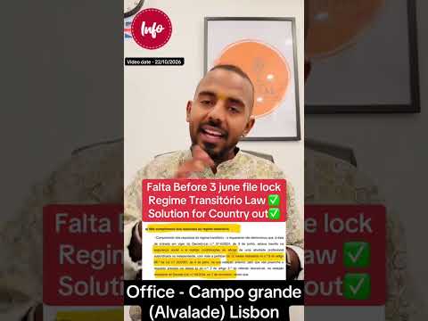 Falta Before 3 june file lock Transitório Law ✅Solution for Country out✅ Live Portugal By Harry news