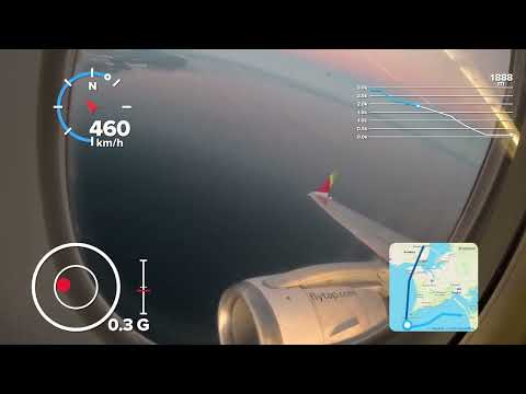 Landing at Lisbon International Airport LIS 2026/03/30 Embraer at sunset. 