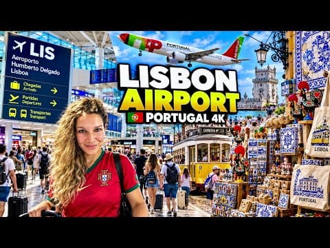 Lisbon airport 🇵🇹 LISBON AIRPORT WALKING TOUR 4K ✈️ | Arriving in Lisbon Portugal 🇵🇹