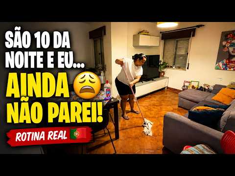 🌙 ROTINA REAL EM PORTUGAL 🇵🇹 COLOCANDO A CASA PRA DORMIR À MEIA-NOITE!
