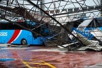 Images of the destruction in Leiria after Storm Kristin passed through
