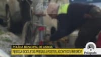 Polígrafo: Is Lisbon Municipal Police towing bicycles locked to lampposts?
