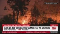 Firefighters battle forest fire in Vale de Cambra