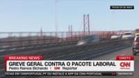 This is the traffic situation on the 25 de Abril bridge on a general strike day