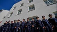 Adolf Hitler was born in this house in Austria. Now, it is a police station