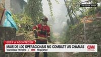 More than 100 personnel fight the flames in Vila Verde