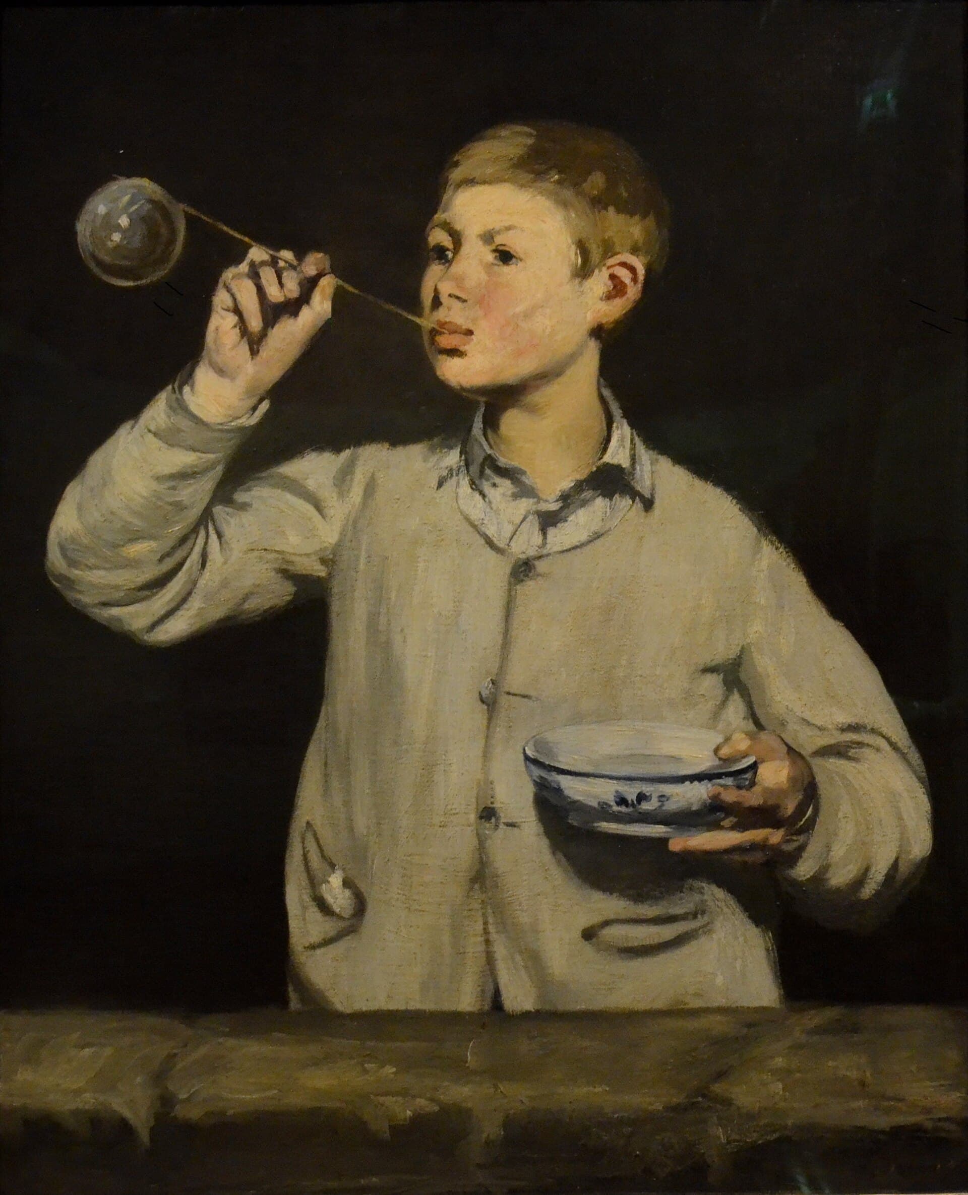 Boy Blowing Bubbles (Les Bulles de Savon) by Édouard Manet