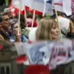 Protest outside health ministry ‘demands answers for national health service’