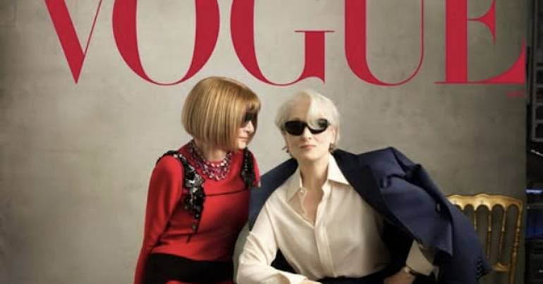 Wintour and Streep together, and dressed in Prada, in Vogue