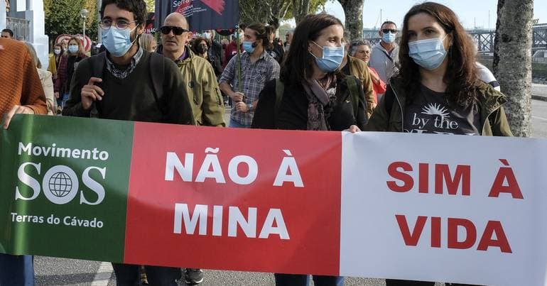 Camp against lithium mining in Boticas