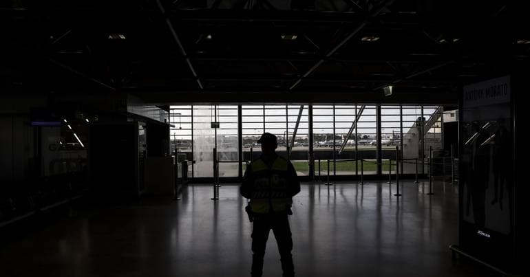 Biometric data collection resumed in the early afternoon at airports
