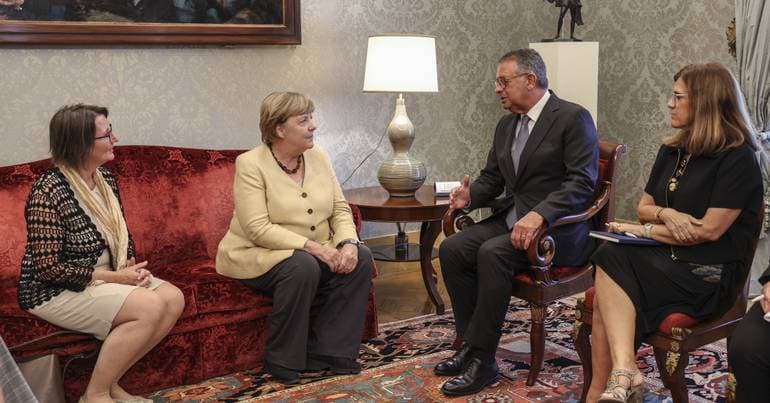 António José Seguro receives Merkel in Belém