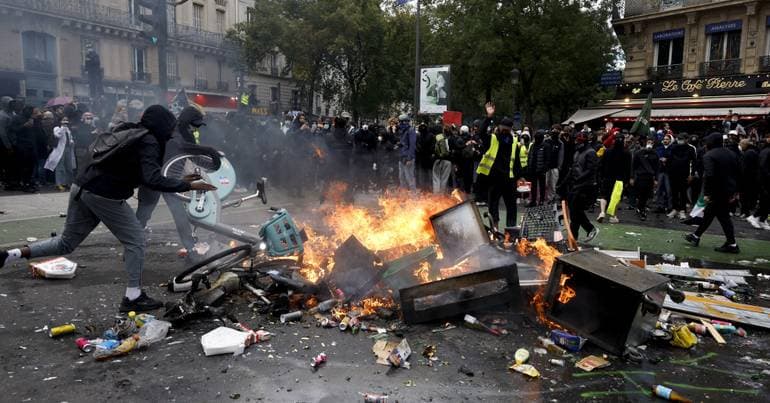 UN condemns acts of violence in protests across Europe