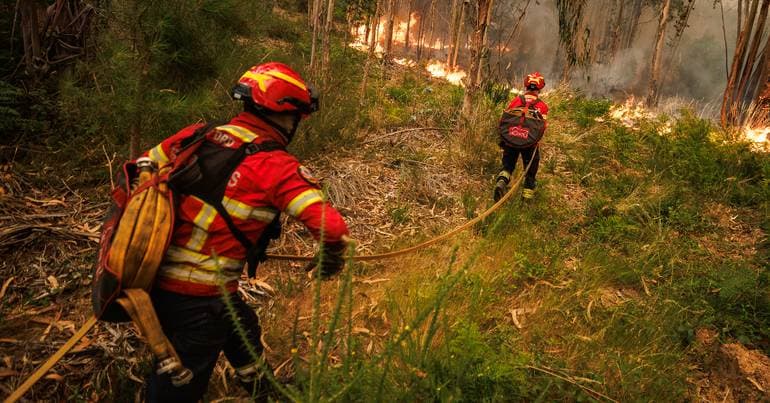 More than 750 firefighters battle four fires in the north of the country