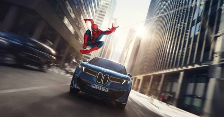 Spider-Man swaps Audi and Hyundai for BMW