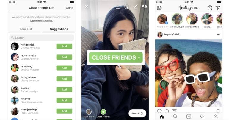 How does Instagram's 'Close Friends' feature work?