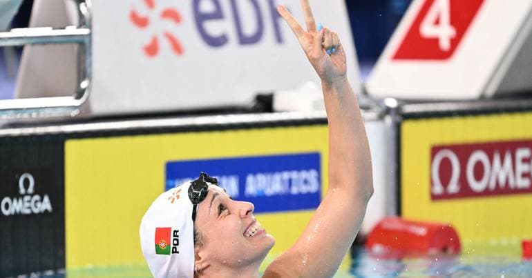 Camila Rebelo is the European vice-champion in the 200-metre backstroke
