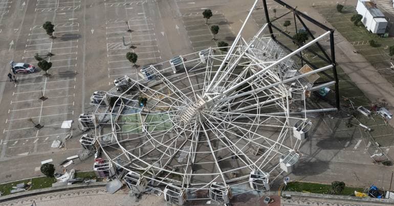 Images of the damage caused by Storm Kristin