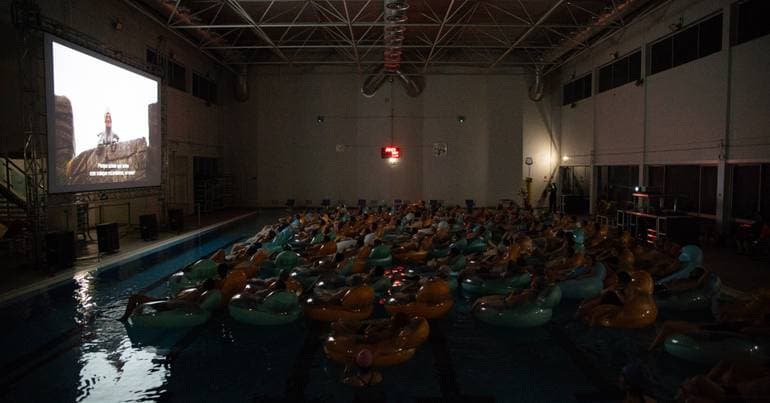 What if a swimming pool were a cinema?